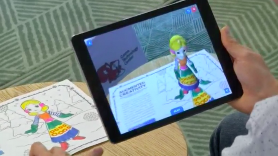 The colouring book has been a childhood favourite for many years and is often their first opportunity for creative expression. But Swiss-based researchers are using augmented reality (AR) to put a magical new spin on the traditional pastime. Photo grabbed from Reuters video file.