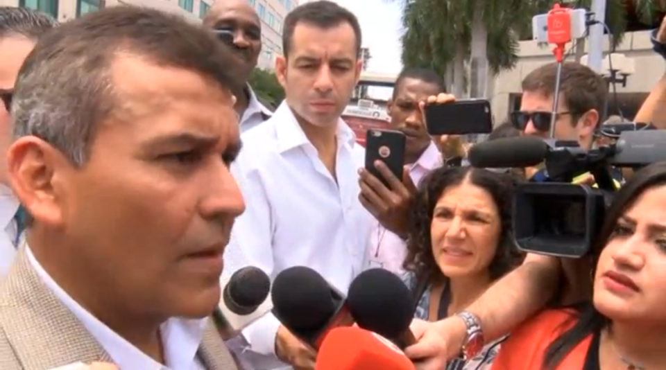 Former Panamanian President Ricardo Martinelli, wanted by the Central American country on political espionage charges, will remain in U.S. custody until a June 20 bond hearing in a federal court in Miami, a judge ordered on Tuesday (June 13). Photo grabbed from Reuters video file.