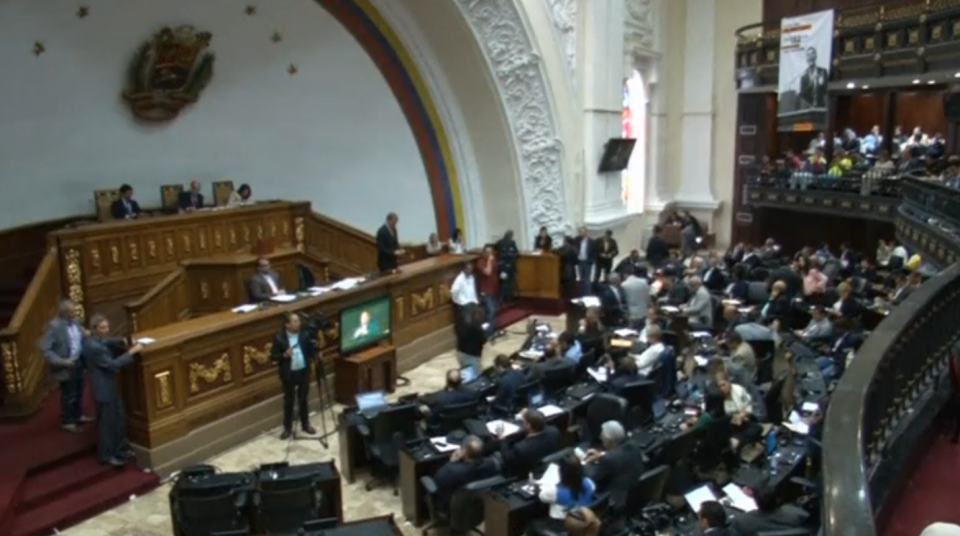 Venezuela’s opposition-majority National Assembly discussed on Tuesday (June 13) a selection process to choose new judges for the Supreme Court, amidst criticism that the country's highest judicial body is biased towards President Nicholas Maduro. Photo grabbed from Reuters video file.