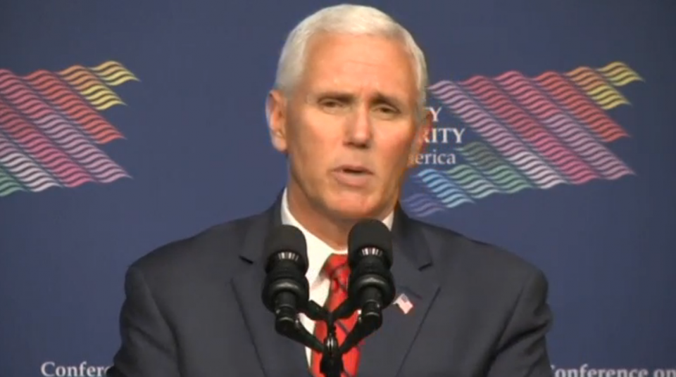 President Nicolas Maduro on Thursday (June 15) slammed comments made by U.S. Vice President Mike Pence that held up Venezuela as a prime example of what happens when democracy is undermined, calling the comments "nauseating." Photo grabbed from Reuters video file.