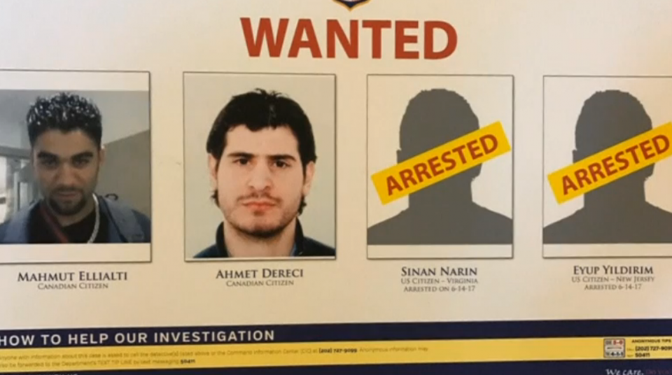 Washington police have obtained arrest warrants for members of Turkish President Tayyip Erdogan's security team, who attacked peaceful protesters during the leader's visit to the U.S. capital last month, officials said on Thursday (June 15). Photo grabbed from Reuters video file.