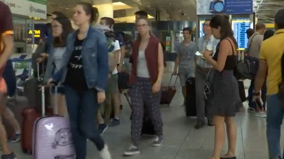 Holiday makers arriving on Sunday (June 18) night at Lisbon's airport said they were concerned about the situation in Portugal following a forest fire that has killed at least 62 people in the central part of the country. Photo grabbed from Reuters video file.