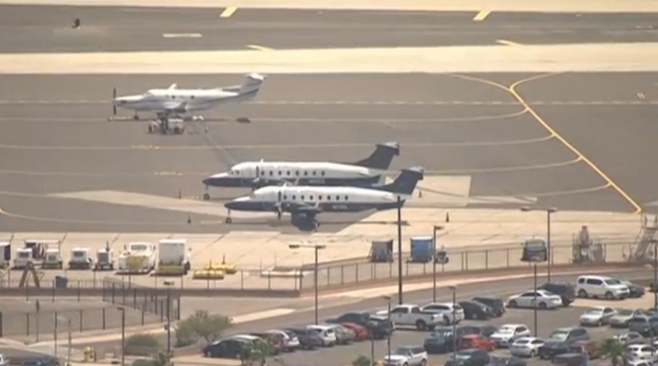 American Airlines on Monday (June 19) announced the cancellation of some 38 flights in and out of Phoenix, Arizona, on Tuesday and Wednesday because of extreme heat, local media reported. Photo grabbed from Reuters video file.