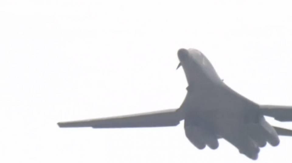 South Korea's military plans to conduct a joint drill with two U.S. supersonic B-1B Lancer bombers on Tuesday (June 20) as part of a scheduled exercise, an air force official told reporters. Photo grabbed from Reuters video file.