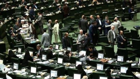 A view of the inside of the Iranian parliament. /AFP/