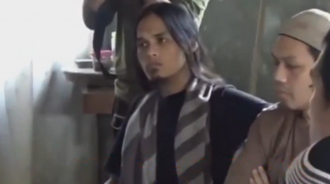 Some of the persons caught on video planning along with Islamist militant leader Isnilon Hapilon the siege of Marawi City. In the video, however, an unidentified long-haired man was the one seen as the main planner in the take-over. (Photo grabbed from Reuters video)