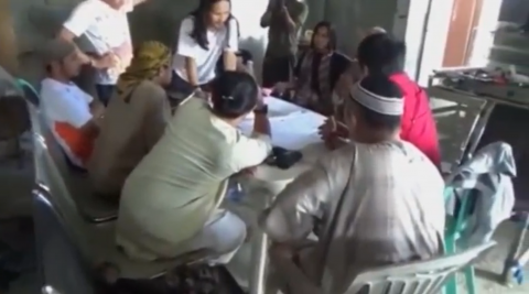 A video grab of the footage found on a mobile phone showing Islamist militants planning the siege of Marawi and what is needed to be done to establish a caliphate in Mindanao.  The military got hold of the video that proved the Islamist militants had long been planning the Marawi take-over.  (Photo grabbed from Reuters provided video)