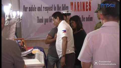 Video: President Duterte’s wake visit to Marines killed in Marawi