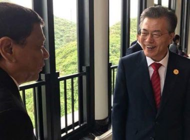 President Rodrigo Duterte with South Korean President Moon Jae In