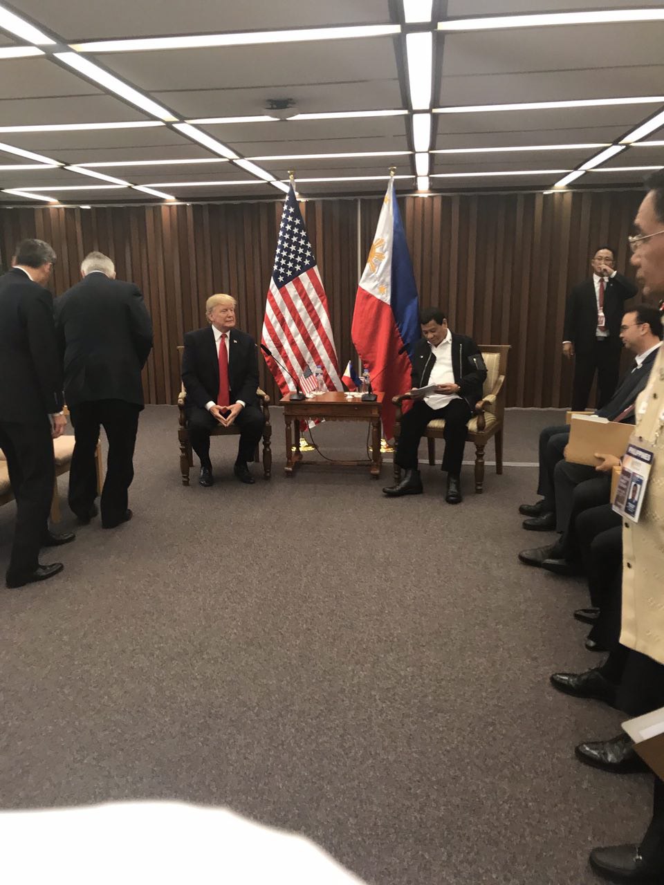 Bilateral talks between Duterte and Trump on Nov. 12, 2017.