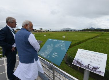 India PM Narendra Modi visits the IRRI in Los banos while in PhL for the Asean summit on Nov. 13, 2017.